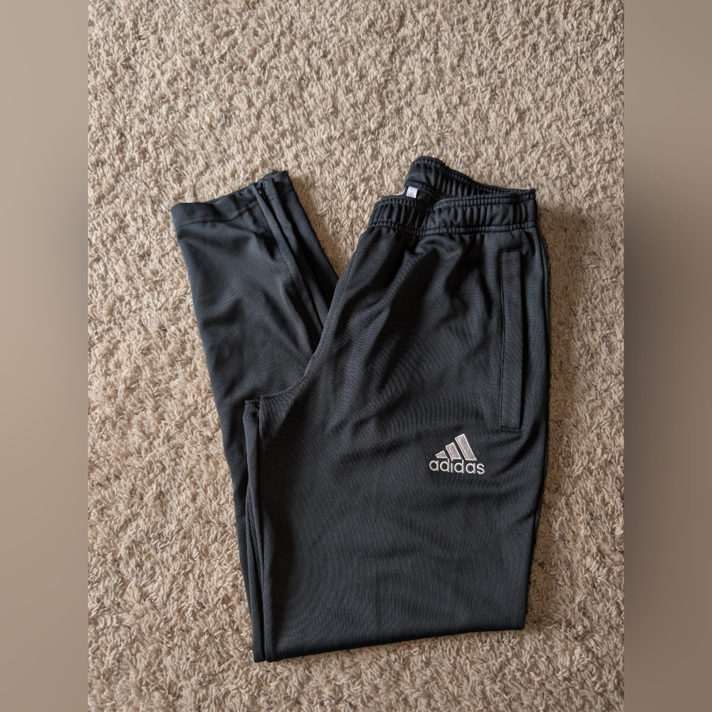 Adidas Gray Tapered Fit Climalite Sweatpants Mens Size Small
